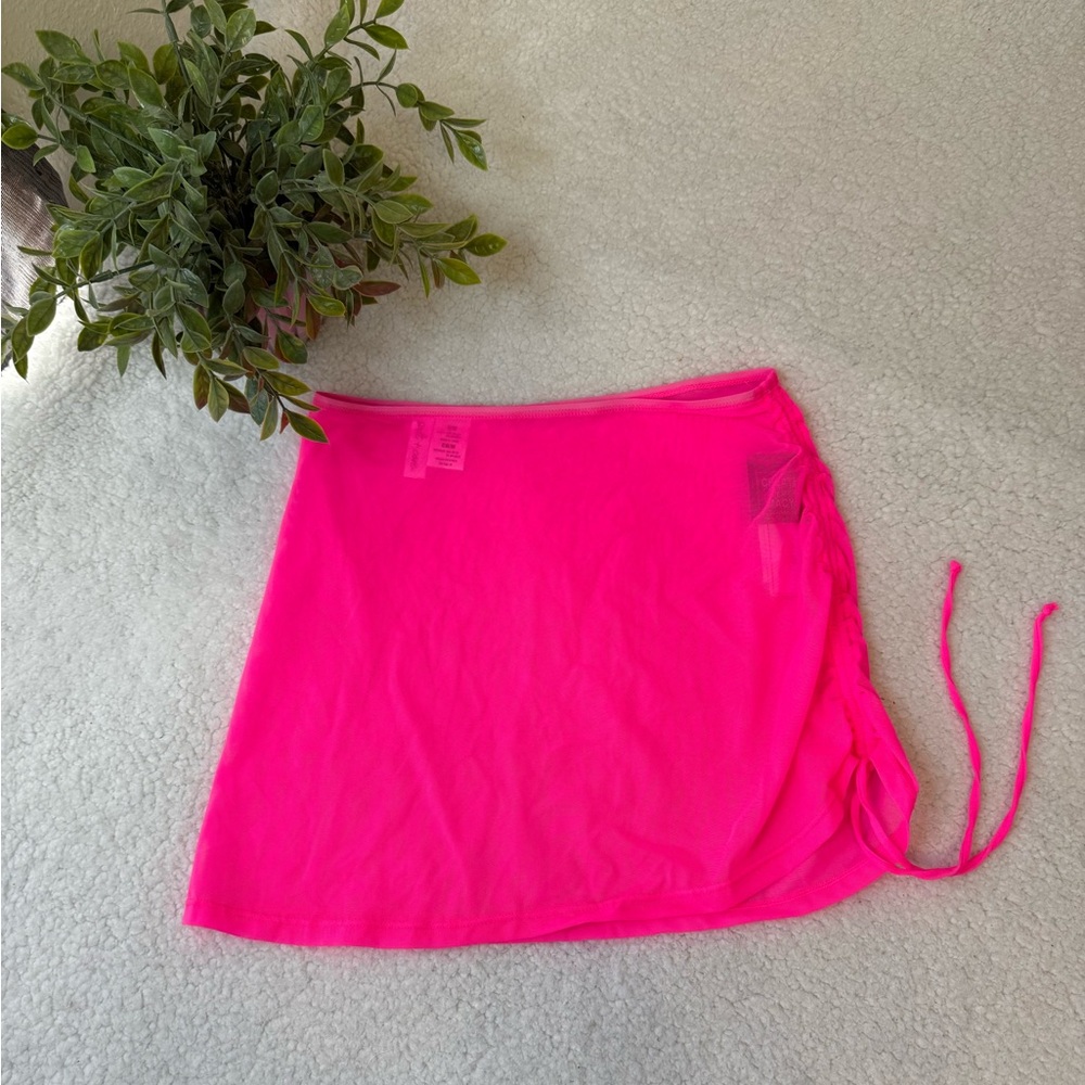 Salt + Cove pink sheer swimsuit cover